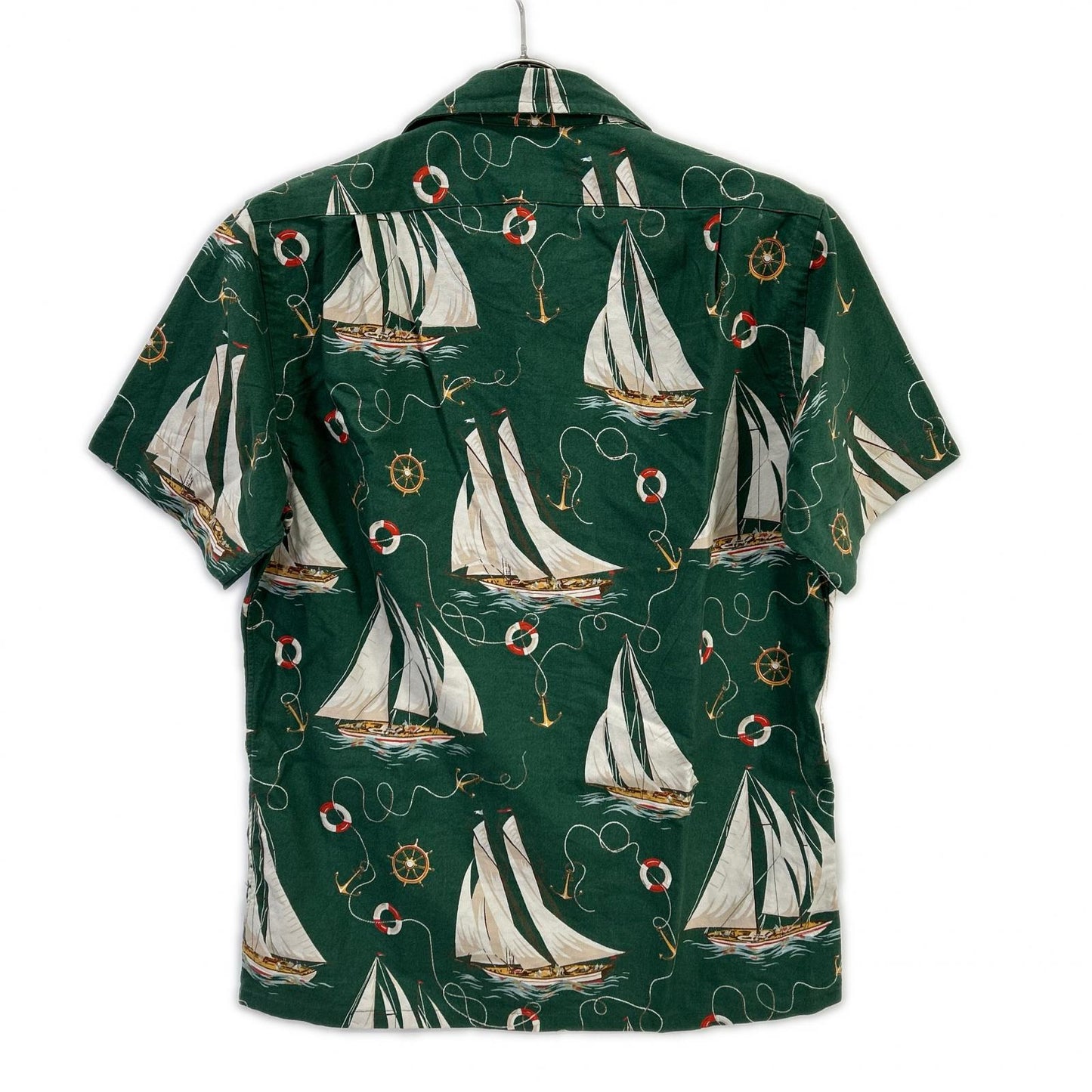 POLObyRalphLauren Green Sailboat Oxford Camp Shirt Polo Size XS