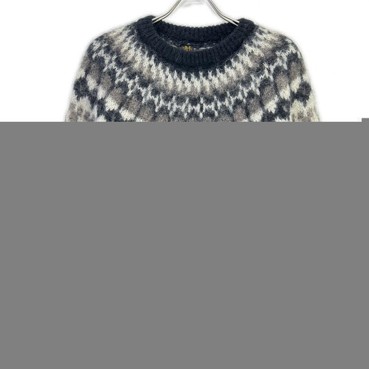 BATONER Black Mohair Nordic Crew Neck Sweater Size 1