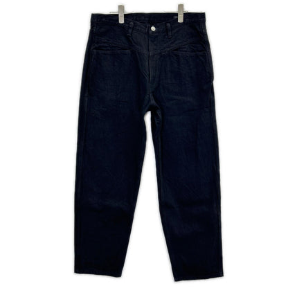 COMOLI C03-03005 Black Tapered Denim Jeans Size 2
