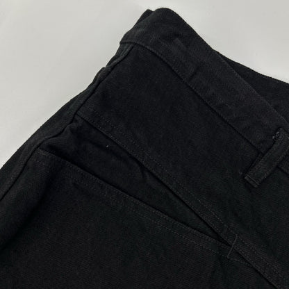 COMOLI C03-03005 Black Tapered Denim Jeans Size 2