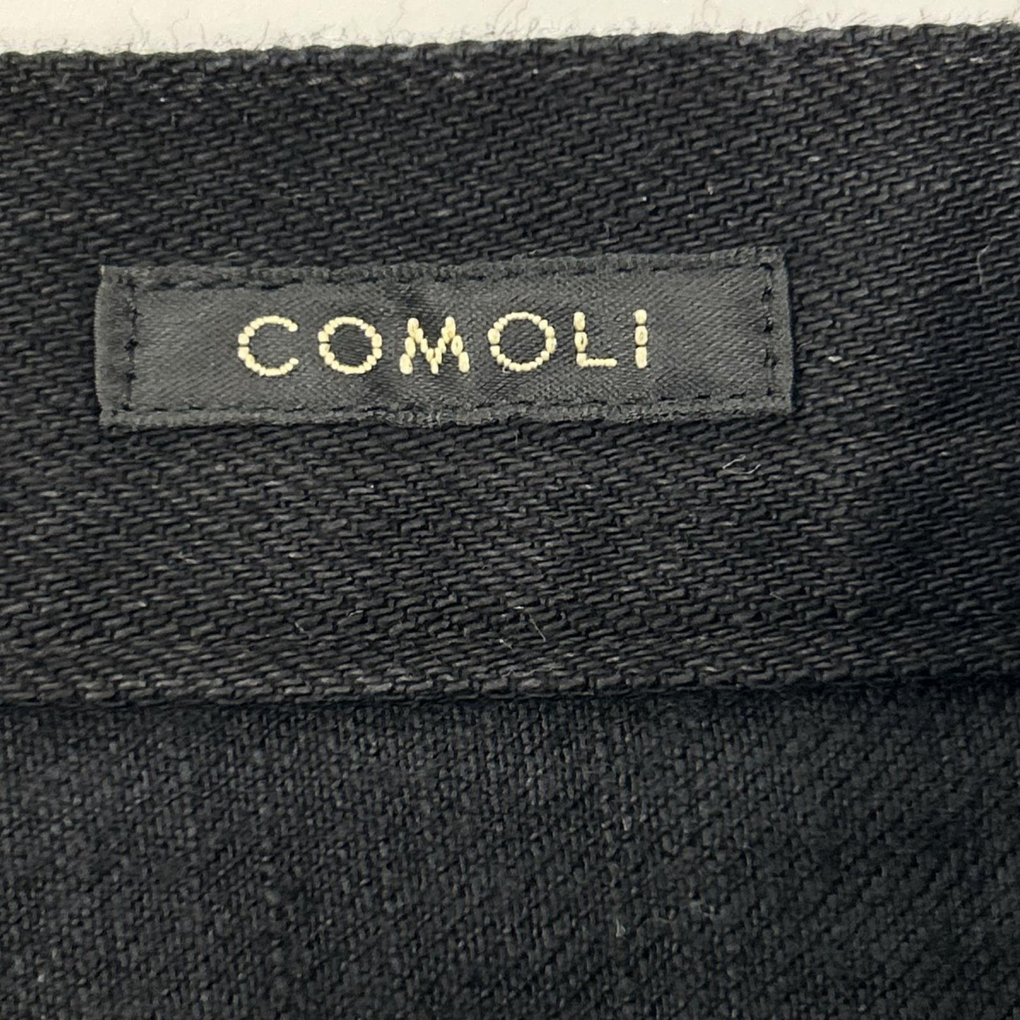 COMOLI C03-03005 Black Tapered Denim Jeans Size 2