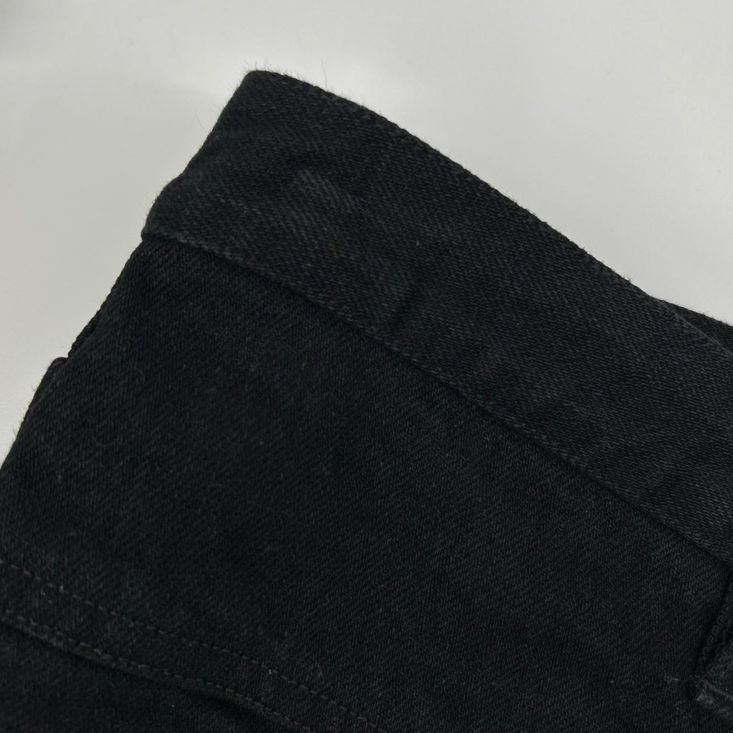 COMOLI C03-03005 Black Tapered Denim Jeans Size 2