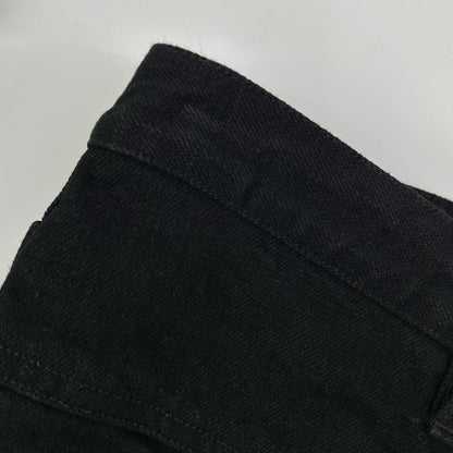 COMOLI C03-03005 Black Tapered Denim Jeans Size 2