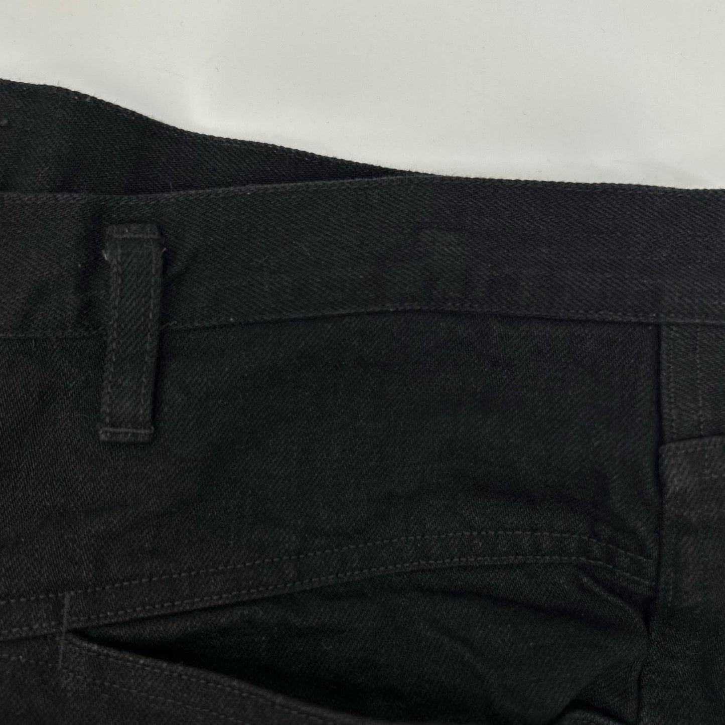 COMOLI C03-03005 Black Tapered Denim Jeans Size 2