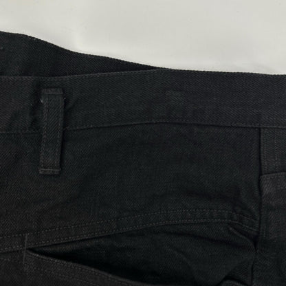 COMOLI C03-03005 Black Tapered Denim Jeans Size 2