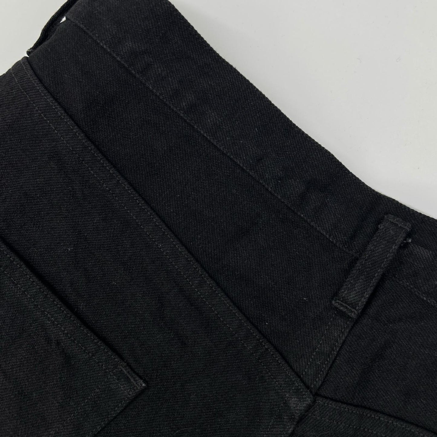 COMOLI C03-03005 Black Tapered Denim Jeans Size 2