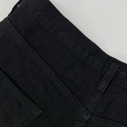 COMOLI C03-03005 Black Tapered Denim Jeans Size 2