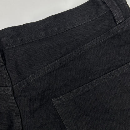 COMOLI C03-03005 Black Tapered Denim Jeans Size 2
