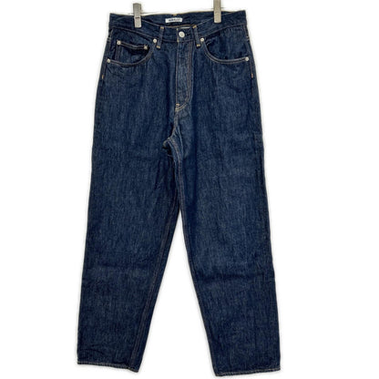 AURALEE A00P03DM Hard Twist Denim Wide Pants Indigo Size 30