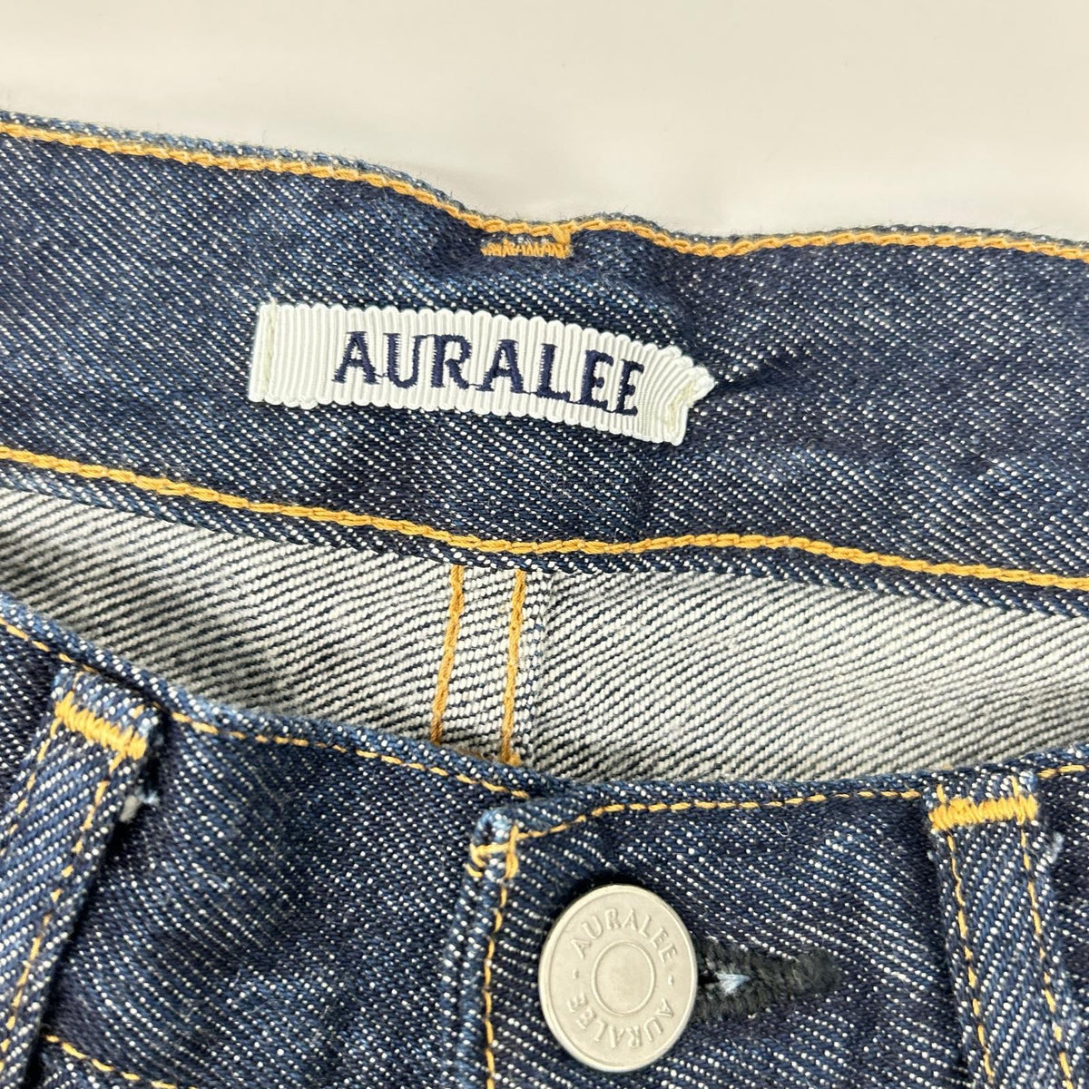 AURALEE A00P03DM Hard Twist Denim Wide Pants Indigo Size 30
