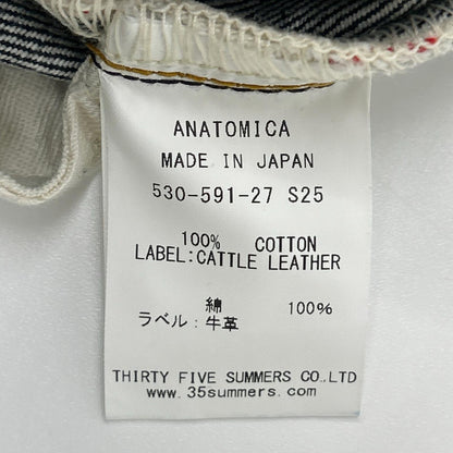 ANATOMICA 25SS 11618 B Denim Button Fly Jeans Indigo Size 33