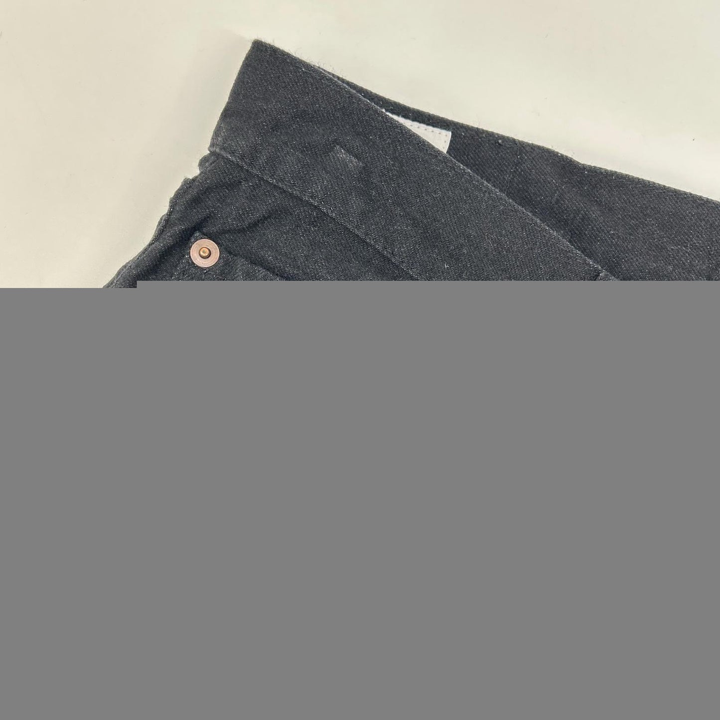 ANATOMICA 24SS Button Fly Tapered Black Denim Jeans Size 34