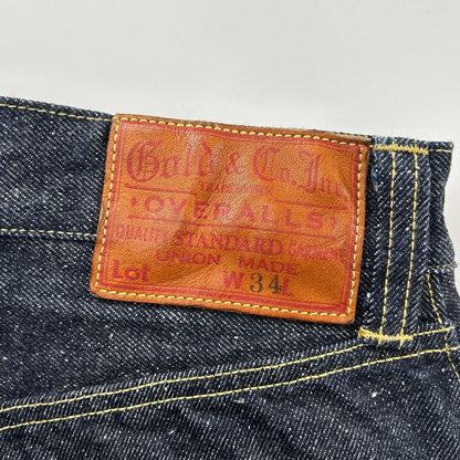 GOLD Recycled Suvin 14oz Denim 5-Pocket Pants Indigo Size L