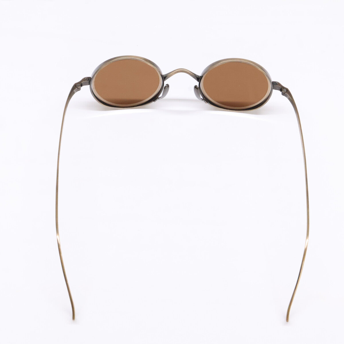KameManNen KMN-99 AG Round Sunglasses Gold Size 43X22-145