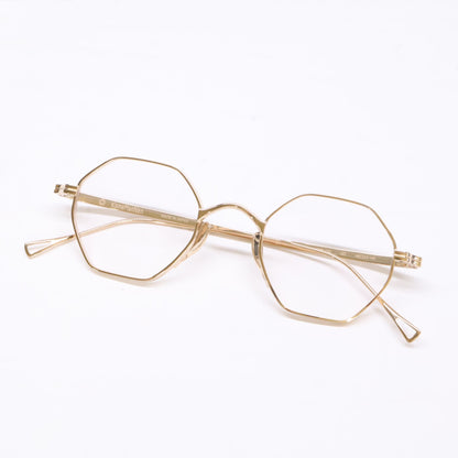 KameManNen KMN152 GD Octagon Eyeglasses Gold Size 46X23-145