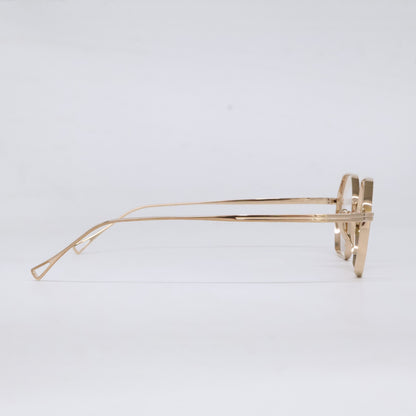 KameManNen KMN152 GD Octagon Eyeglasses Gold Size 46X23-145