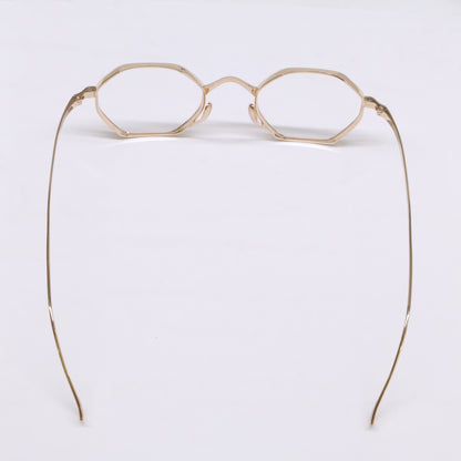 KameManNen KMN152 GD Octagon Eyeglasses Gold Size 46X23-145