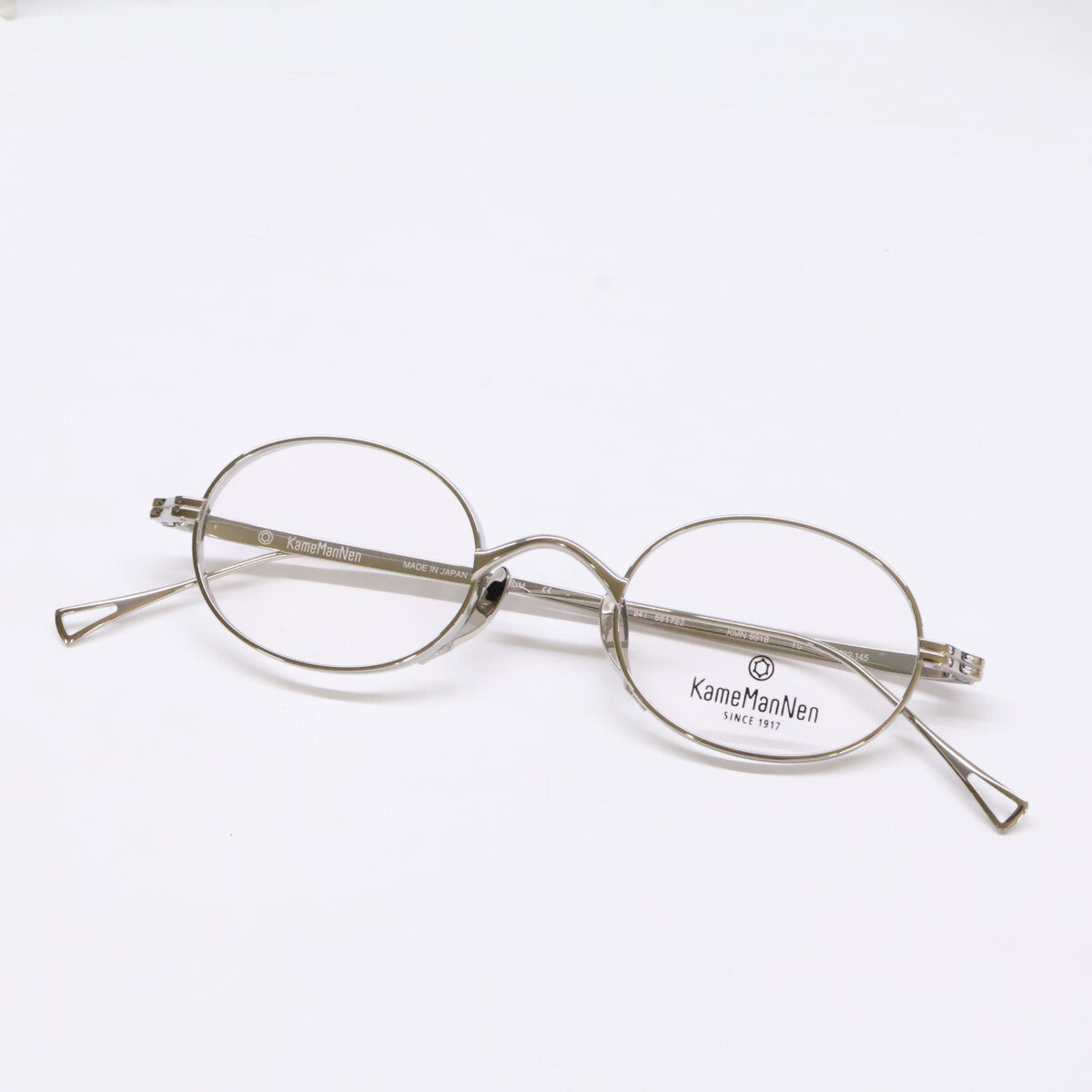KameManNen KMN9918 TS Oval Eyeglasses Silver Size 45X22-145