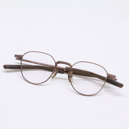 999.9 S-955T 8 Crown Panto Eyeglasses Brown Size 46X20-142