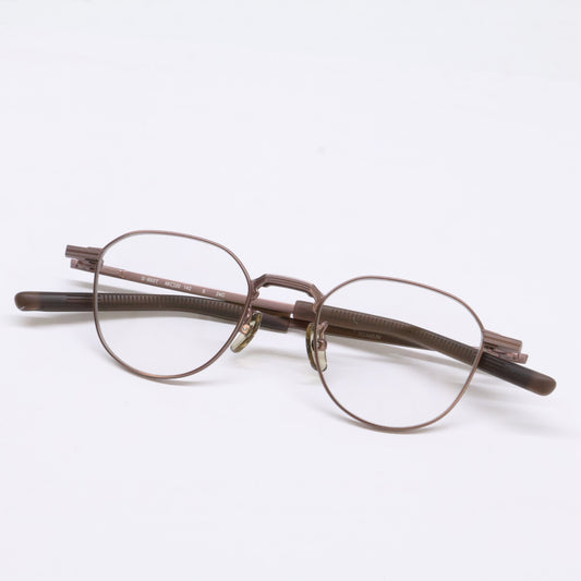 999.9 S-955T 8 Crown Panto Eyeglasses Brown Size 46X20-142
