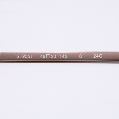 999.9 S-955T 8 Crown Panto Eyeglasses Brown Size 46X20-142