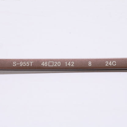 999.9 S-955T 8 Crown Panto Eyeglasses Brown Size 46X20-142