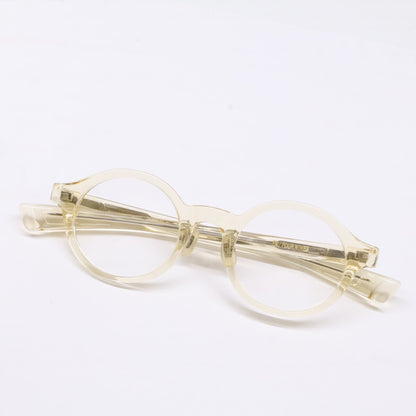 FOUR NINES FN-0846 Round Sunglasses Ecru Size 46X22-145