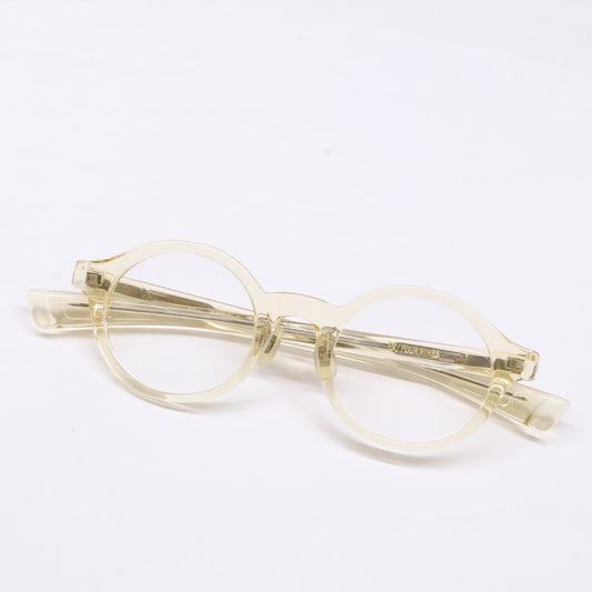 FOUR NINES FN-0846 Round Sunglasses Ecru Size 46X22-145