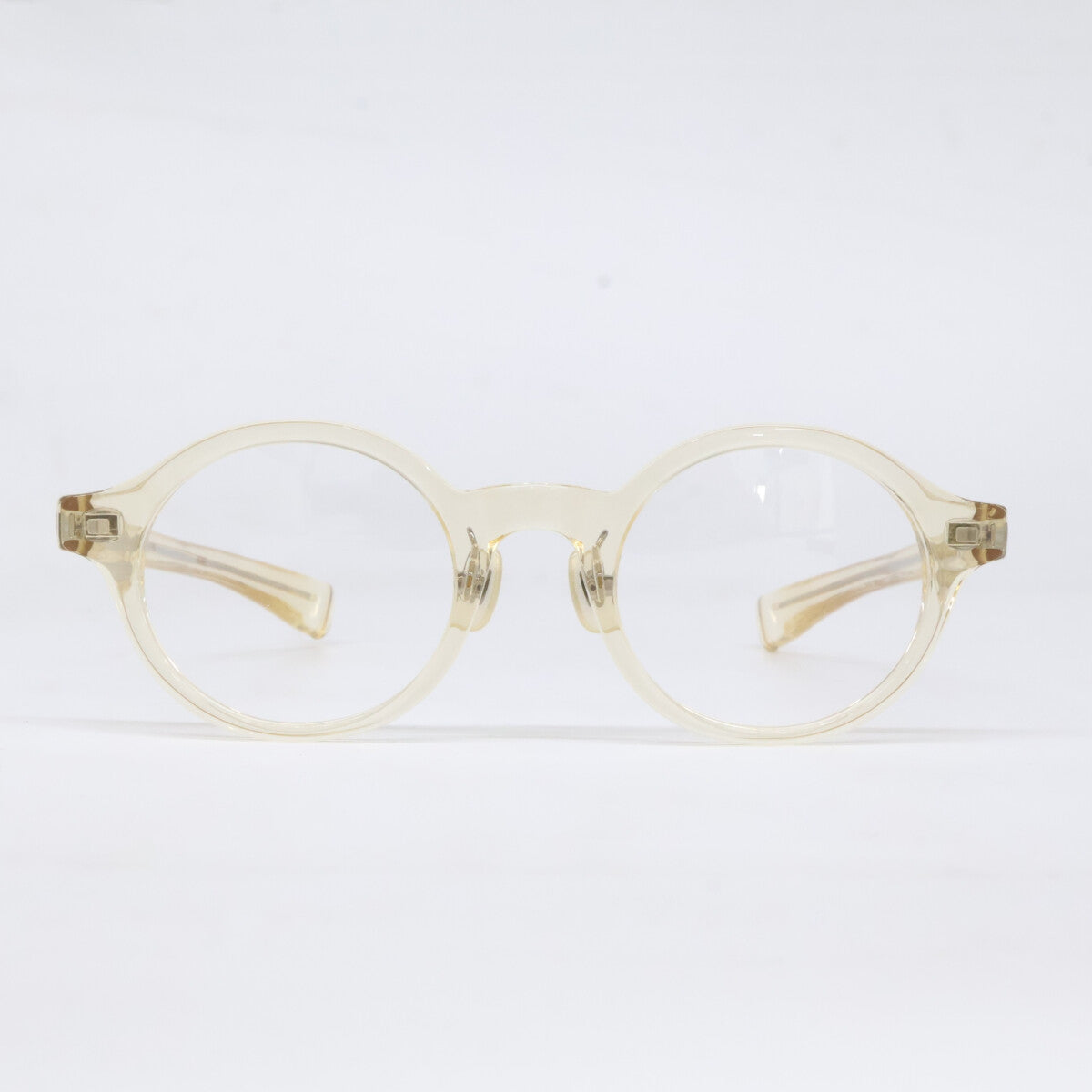 FOUR NINES FN-0846 Round Sunglasses Ecru Size 46X22-145
