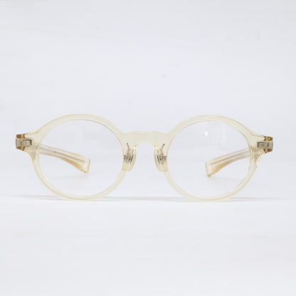 FOUR NINES FN-0846 Round Sunglasses Ecru Size 46X22-145