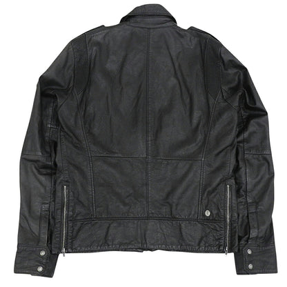 DIESEL Lambskin Check Lining Single Jacket Black Size XL