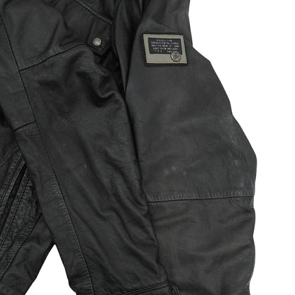 DIESEL Lambskin Check Lining Single Jacket Black Size XL