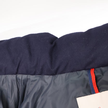 MONCLER MONTGENEVRE Hooded Wool Down Jacket Navy Size 2