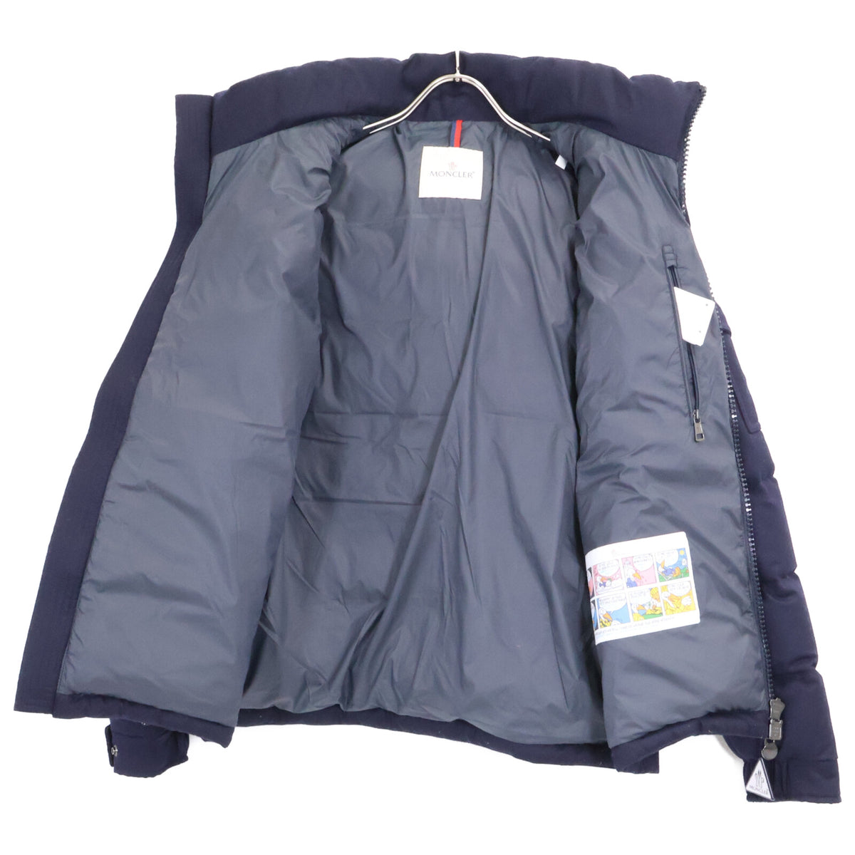 MONCLER MONTGENEVRE Hooded Wool Down Jacket Navy Size 2