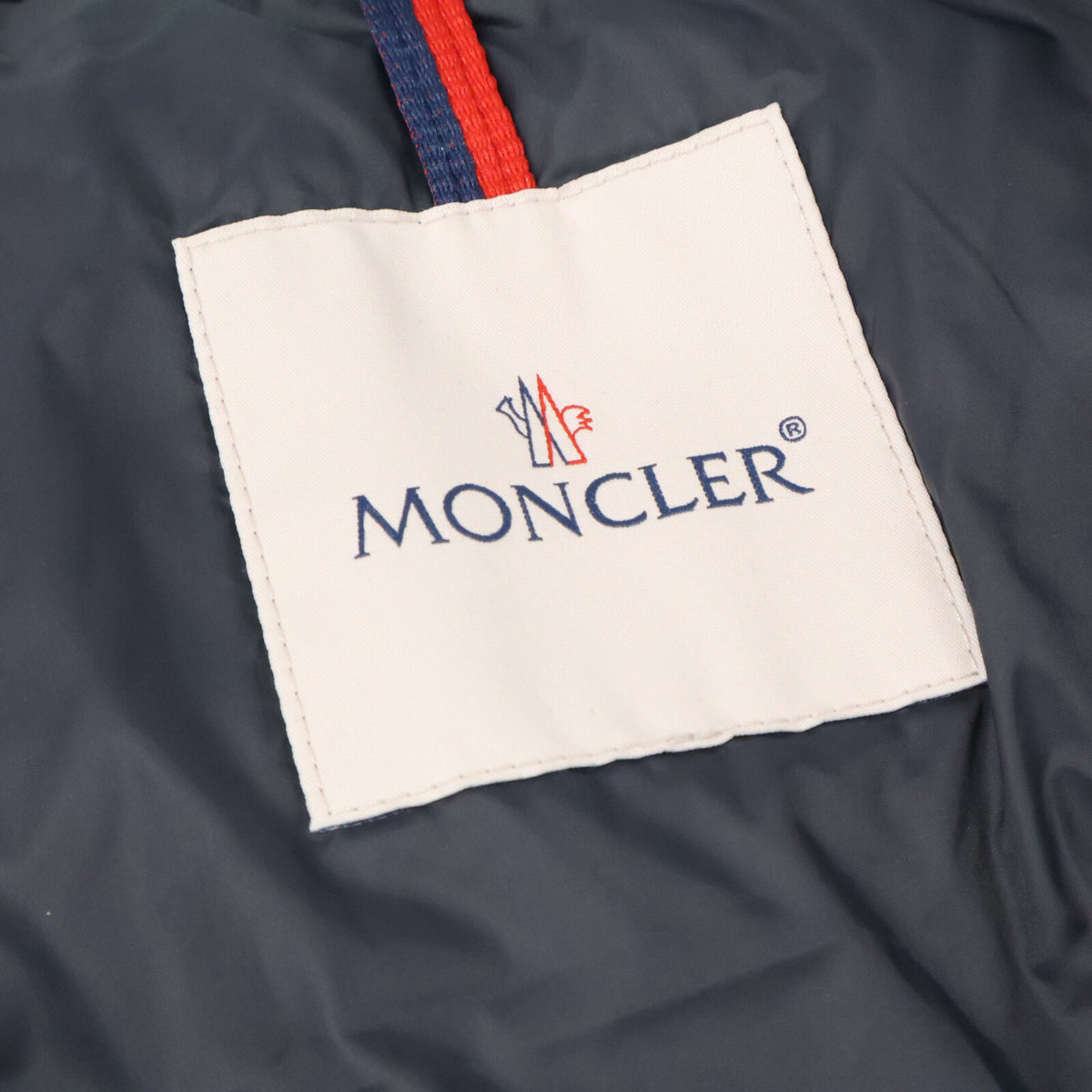 MONCLER MONTGENEVRE Hooded Wool Down Jacket Navy Size 2