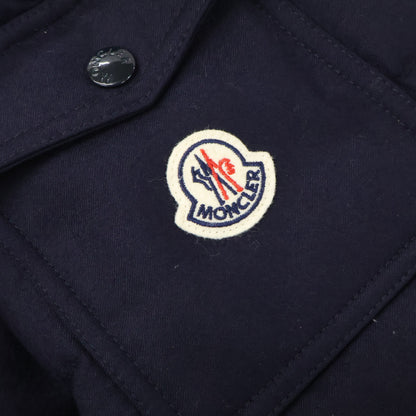 MONCLER MONTGENEVRE Hooded Wool Down Jacket Navy Size 2