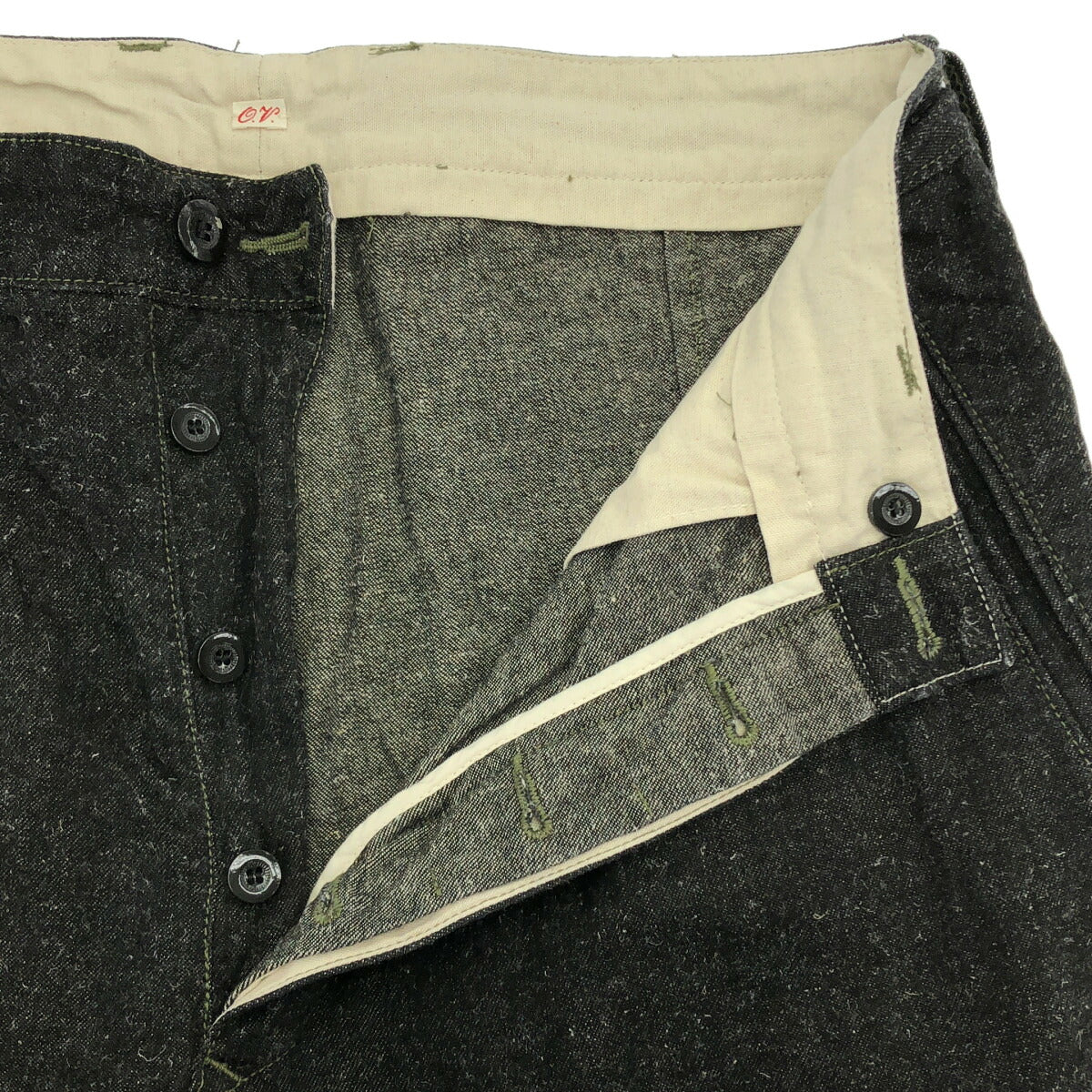 OUTIL Pantalon Melle Cotton Hemp Chino Trousers Black Size 3