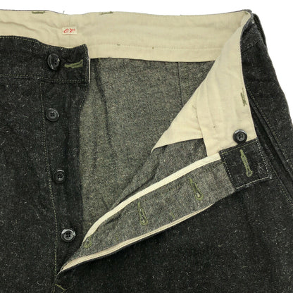 OUTIL Pantalon Melle Cotton Hemp Chino Trousers Black Size 3