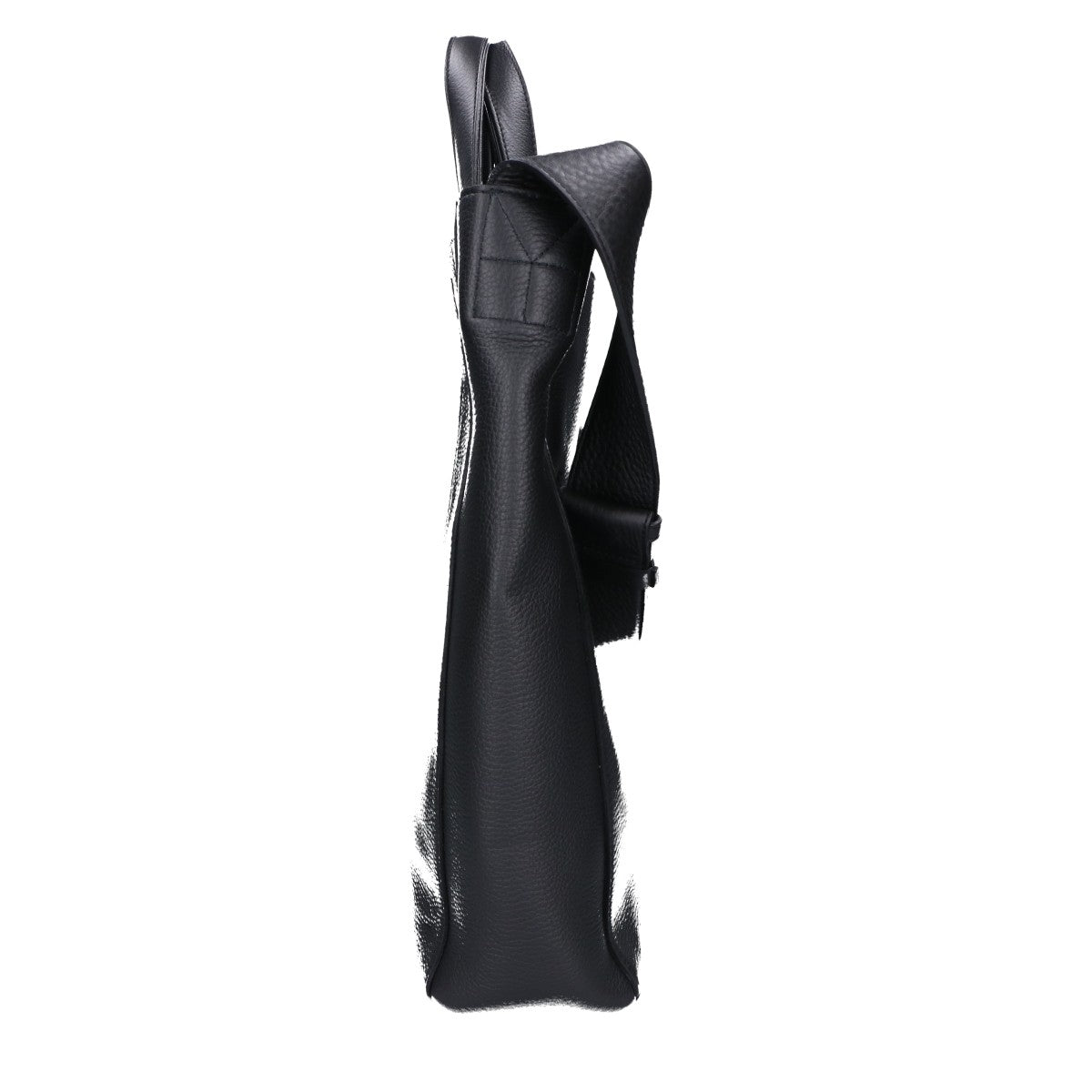 thYme Natural Shrink Leather Tote Bag Black