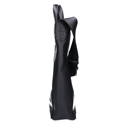 thYme Natural Shrink Leather Tote Bag Black