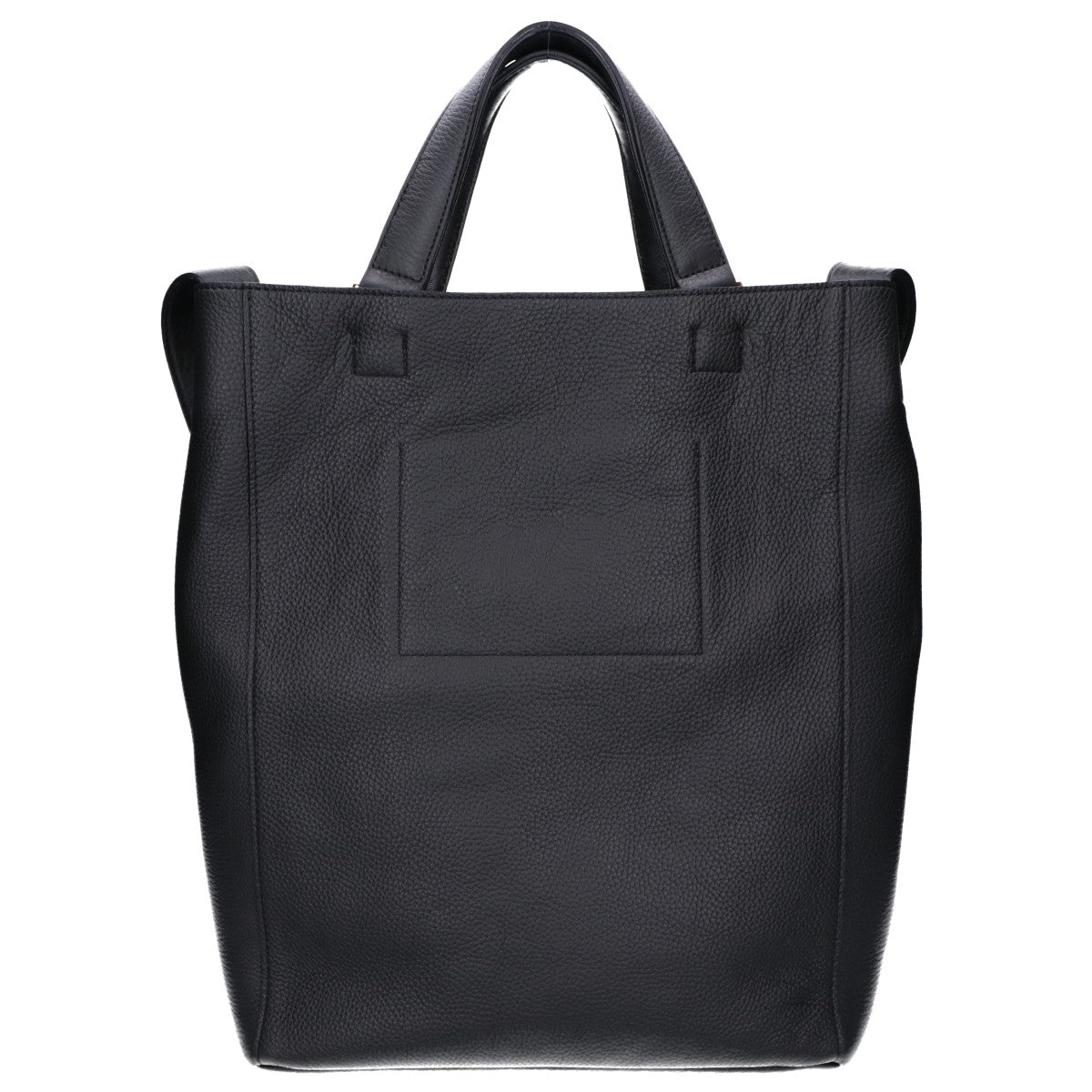 thYme Natural Shrink Leather Tote Bag Black