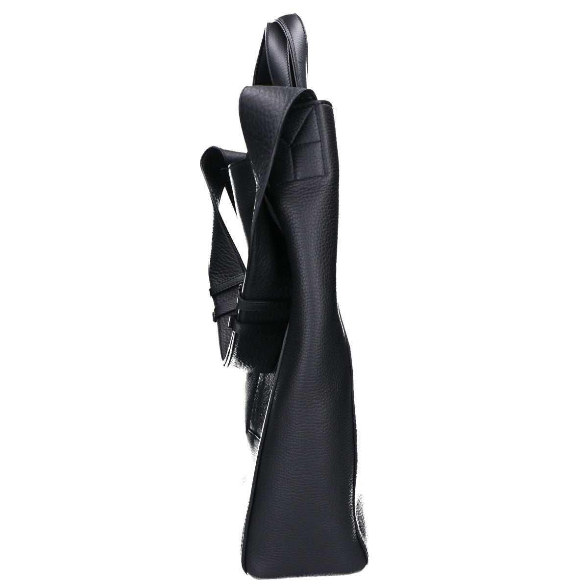 thYme Natural Shrink Leather Tote Bag Black