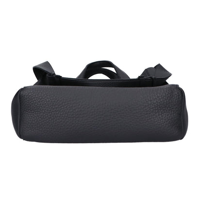 thYme Natural Shrink Leather Tote Bag Black