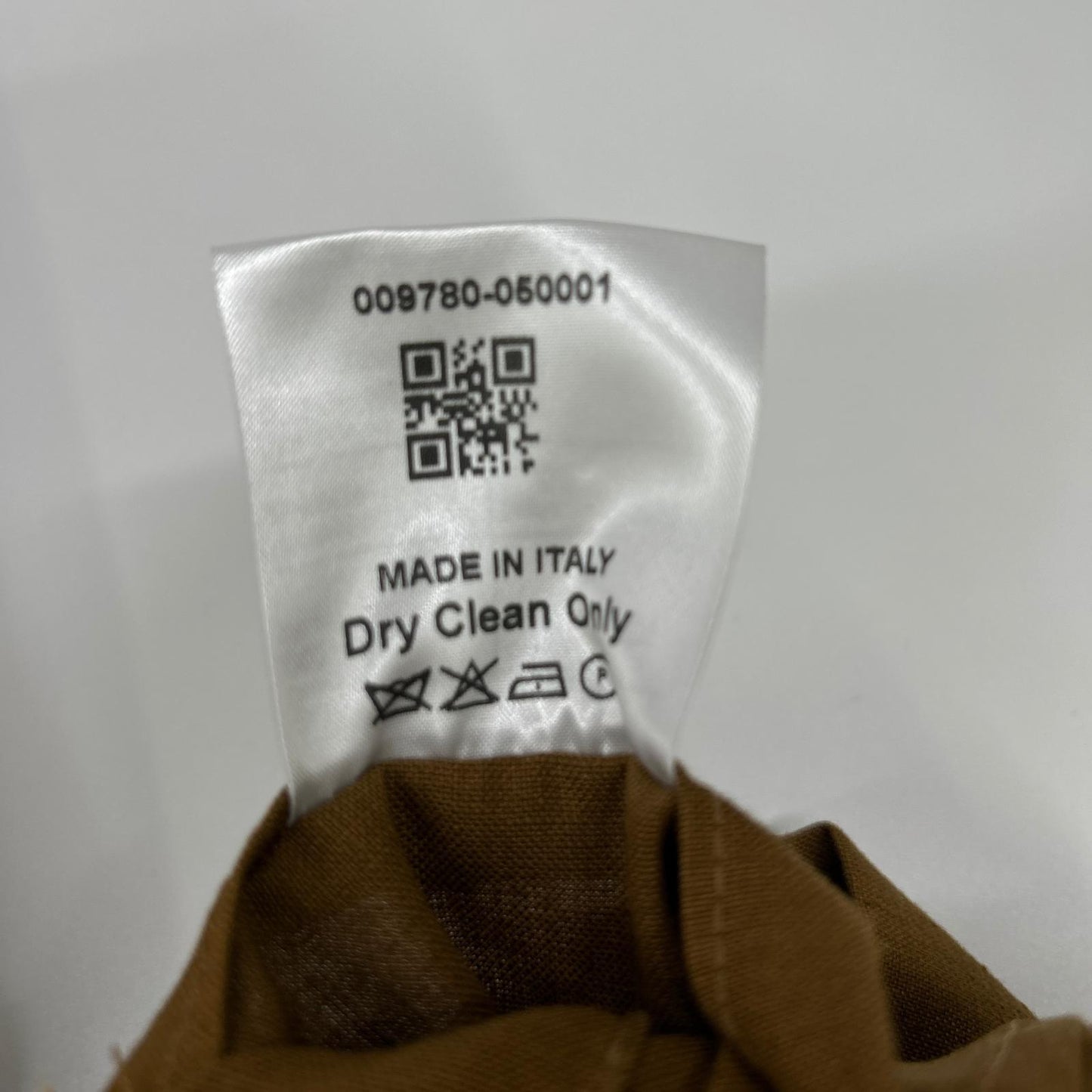ELNEST Gibson Linen Stand Collar Safari Jacket Brown Size 50