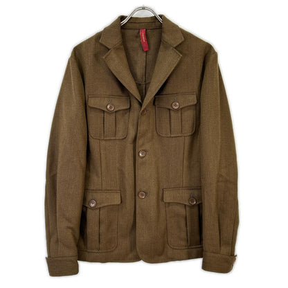 ELNEST FJB Wool Safari Jacket Brown Size 48