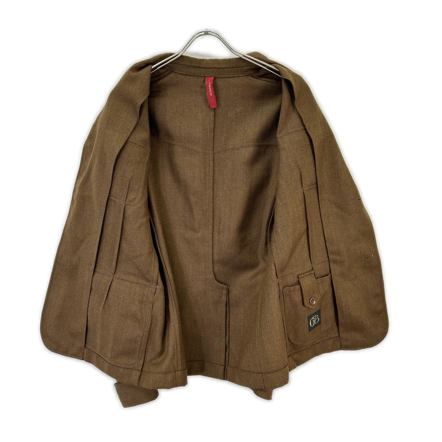 ELNEST FJB Wool Safari Jacket Brown Size 48
