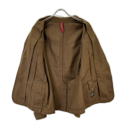 ELNEST FJB Wool Safari Jacket Brown Size 48