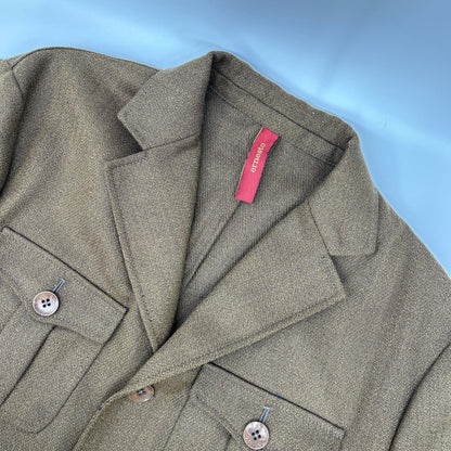 ELNEST FJB Wool Safari Jacket Brown Size 48