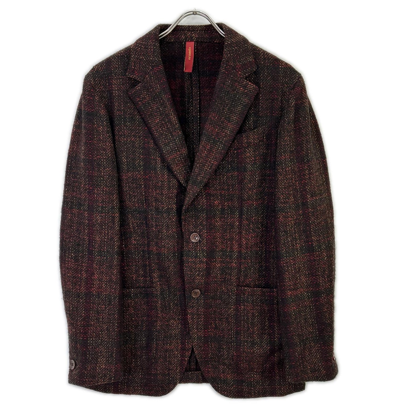 ELNEST Bordeaux Tweed Tailored Blazer Size 46