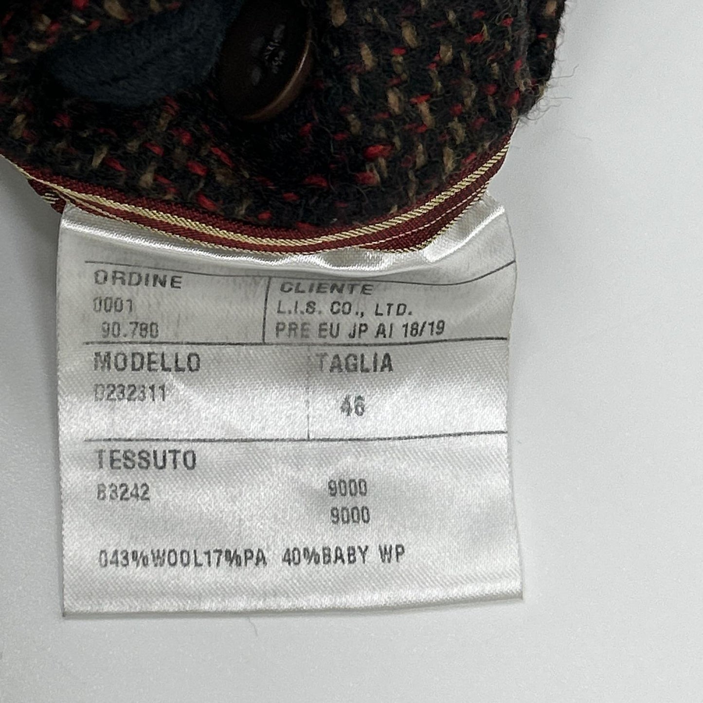 ELNEST Bordeaux Tweed Tailored Blazer Size 46